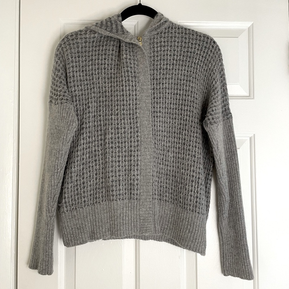 Gap real rabbit hair grey hooded sweater
